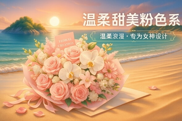 玫瑰蝴蝶兰混搭花束 详情图 2